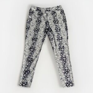 Rockin Around XXL Snowflake Leggings Winter Layering Cozy Staple Blue Silver